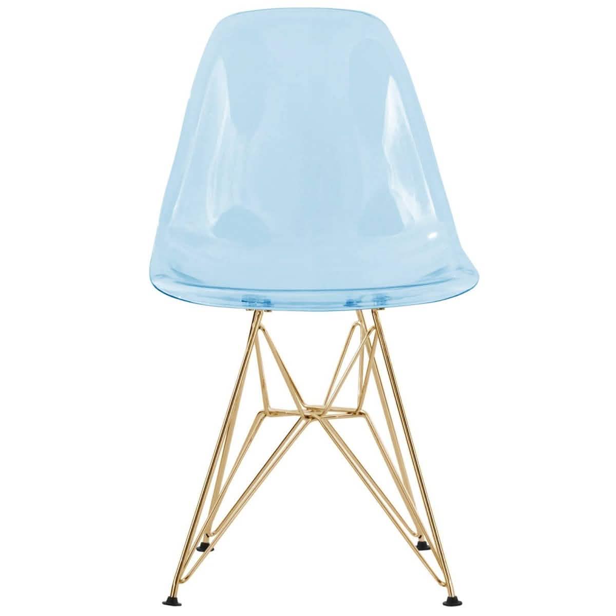Bristol 5 - Piece Dining Set with 35" Round Dining Table and 4 ABS Plastic Chairs with Gold Base