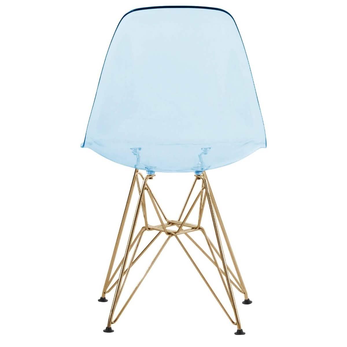 Bristol 5 - Piece Dining Set with 35" Round Dining Table and 4 ABS Plastic Chairs with Gold Base