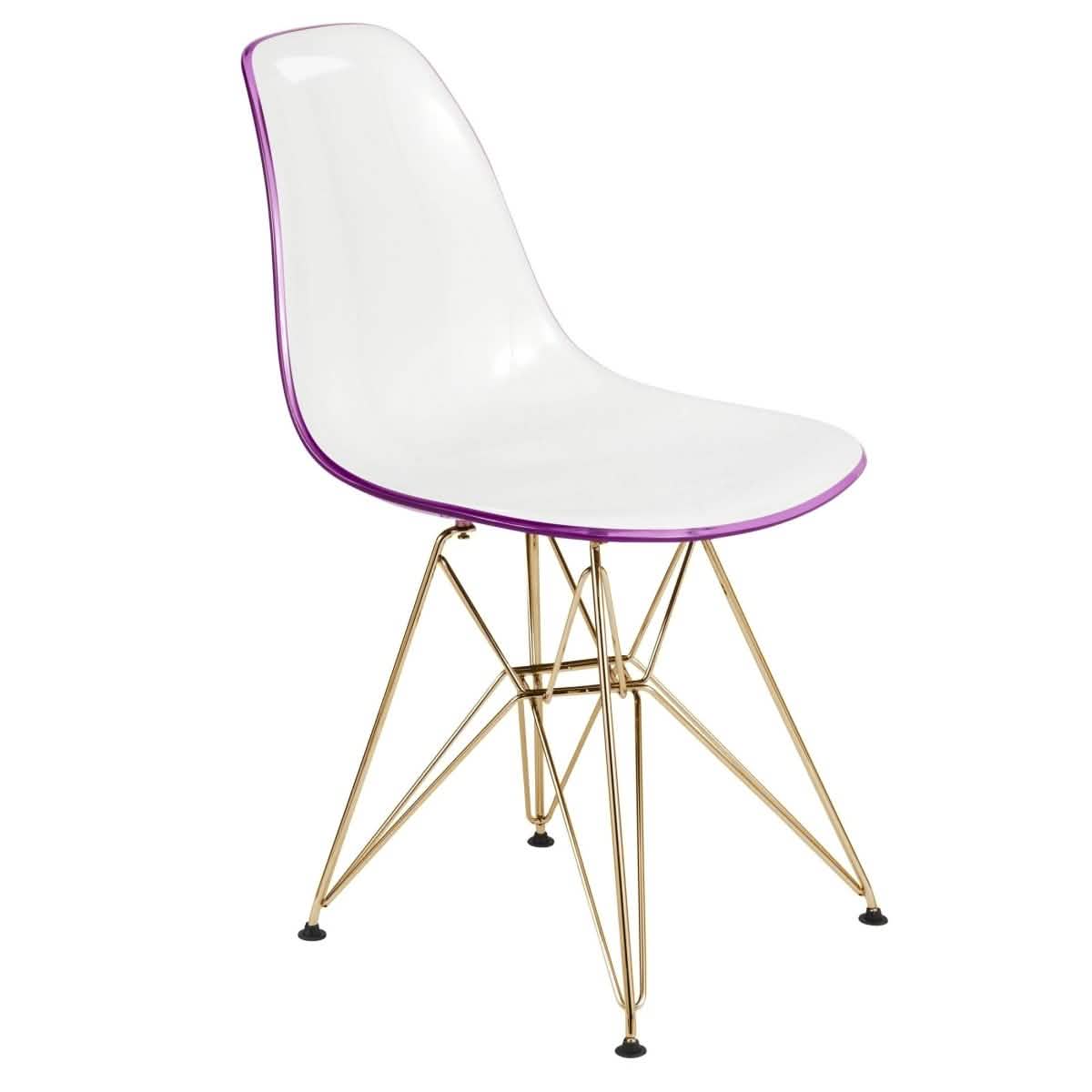 Bristol 5 - Piece Dining Set with 35" Round Dining Table and 4 ABS Plastic Chairs with Gold Base