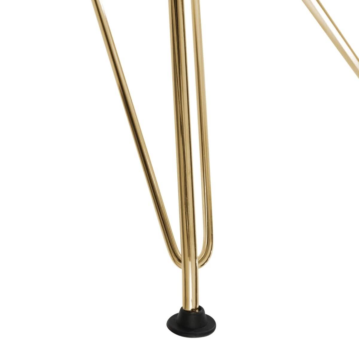 Bristol 5 - Piece Dining Set with 35" Round Dining Table and 4 ABS Plastic Chairs with Gold Base