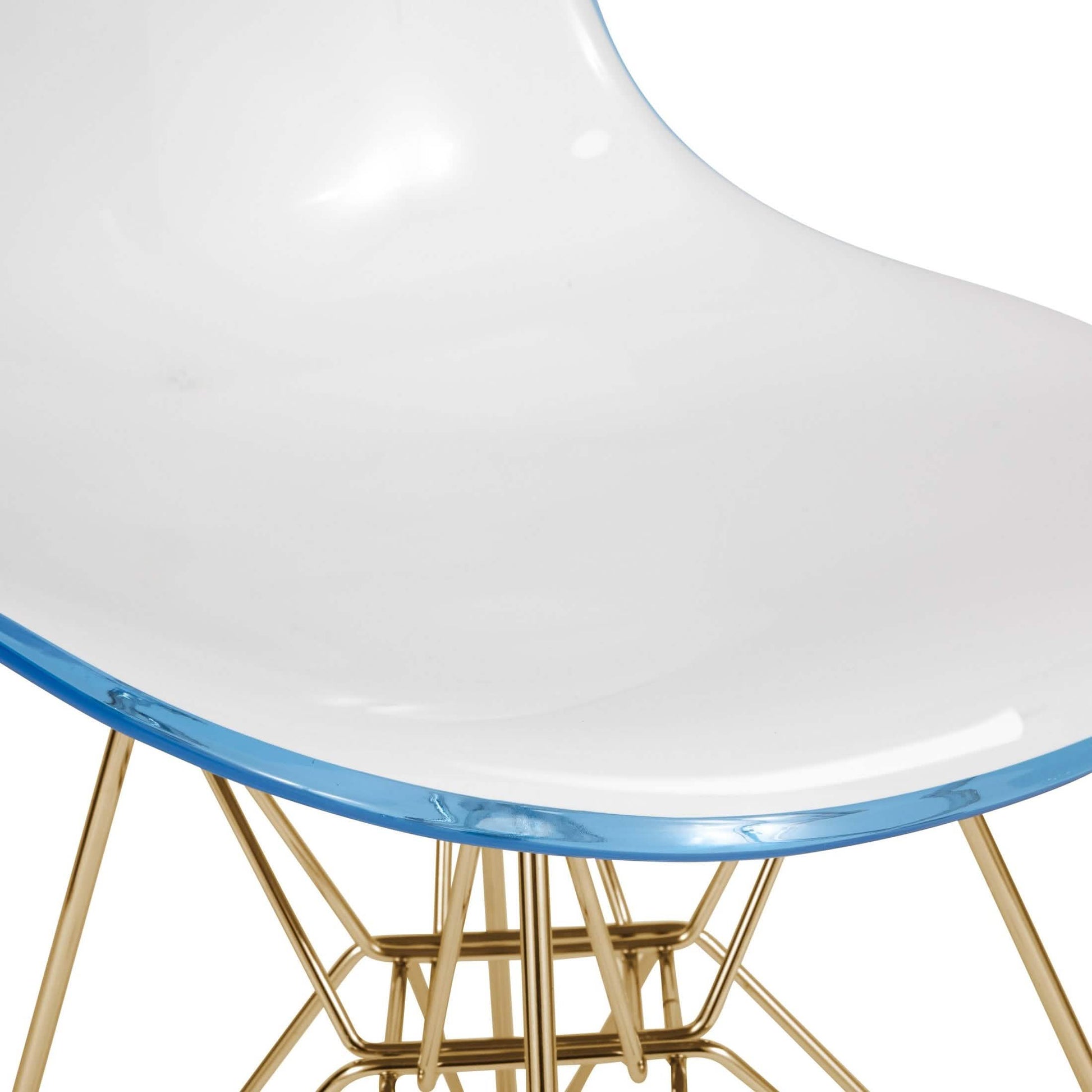 Bristol 5 - Piece Dining Set with 35" Round Dining Table and 4 ABS Plastic Chairs with Gold Base