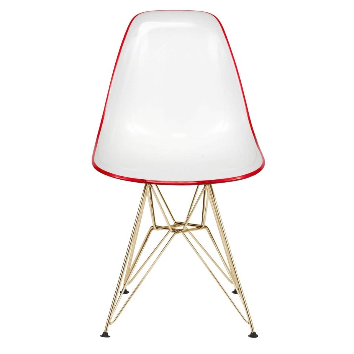 Bristol 5 - Piece Dining Set with 35" Round Dining Table and 4 ABS Plastic Chairs with Gold Base