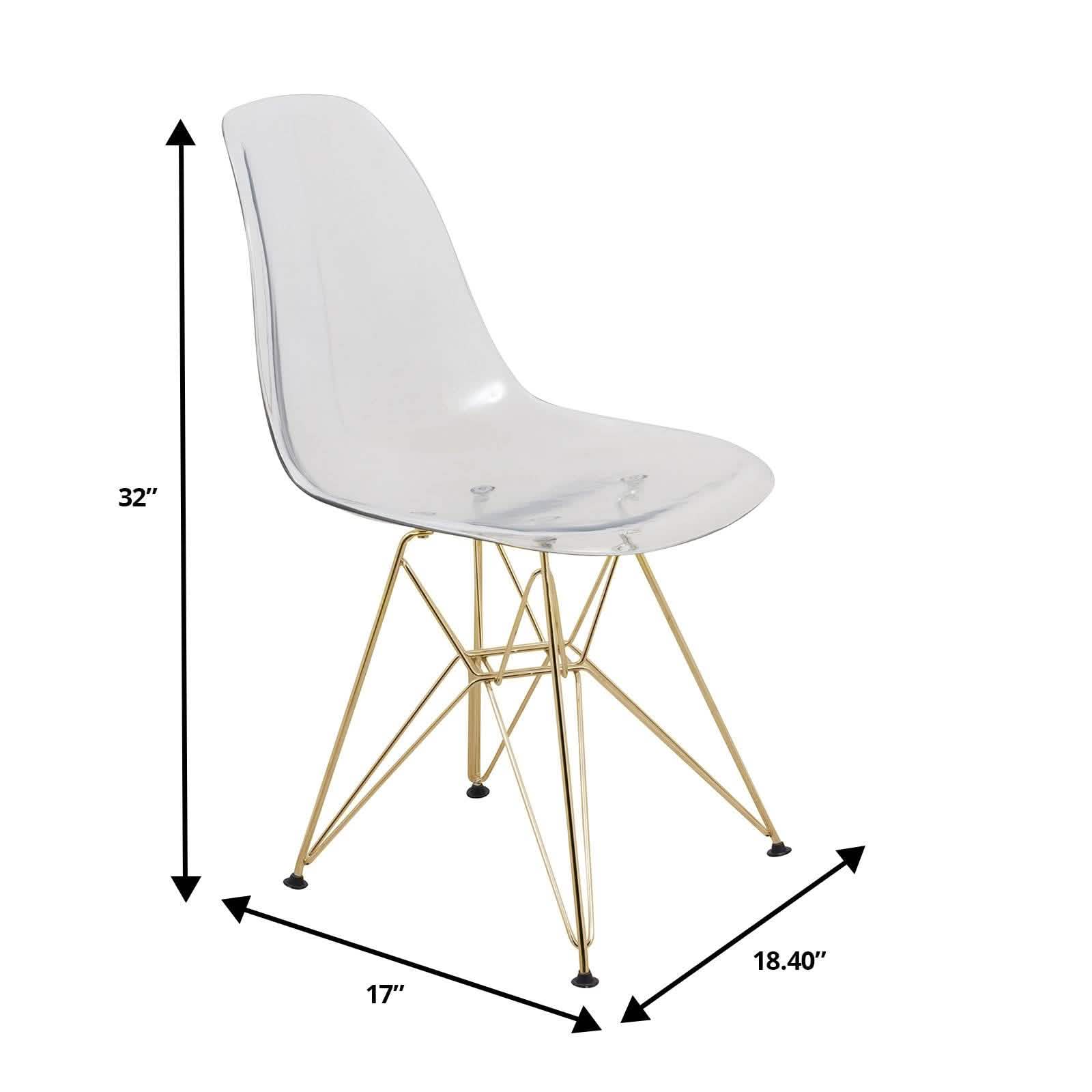 Bristol 5 - Piece Dining Set with 35" Round Dining Table and 4 ABS Plastic Chairs with Gold Base