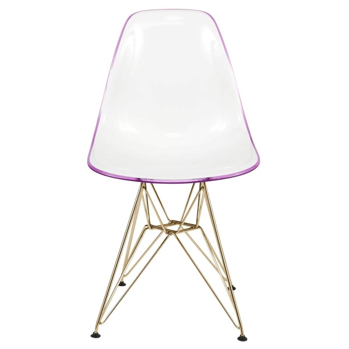 Bristol 5 - Piece Dining Set with 35" Round Dining Table and 4 ABS Plastic Chairs with Gold Base