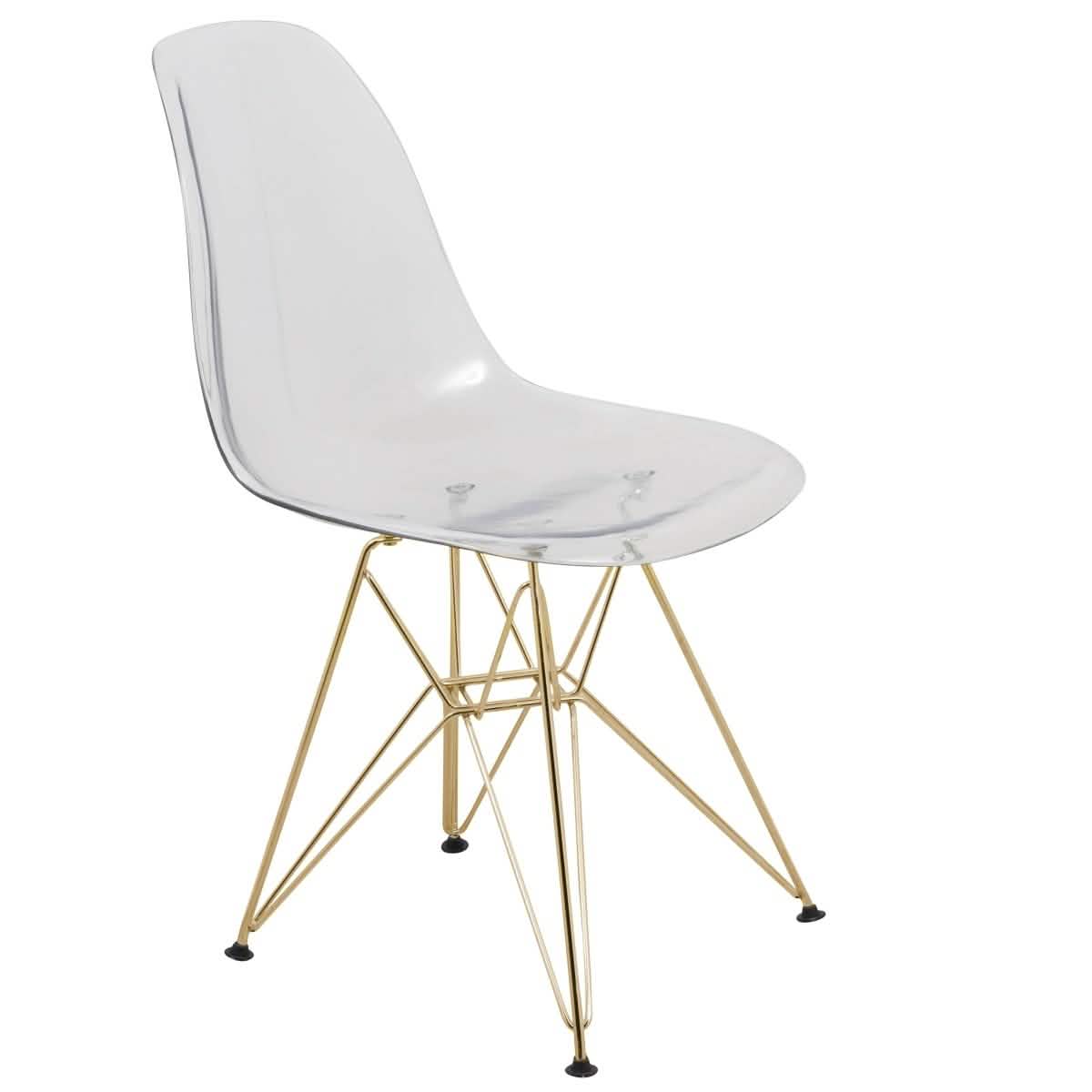 Bristol 5 - Piece Dining Set with 35" Round Dining Table and 4 ABS Plastic Chairs with Gold Base