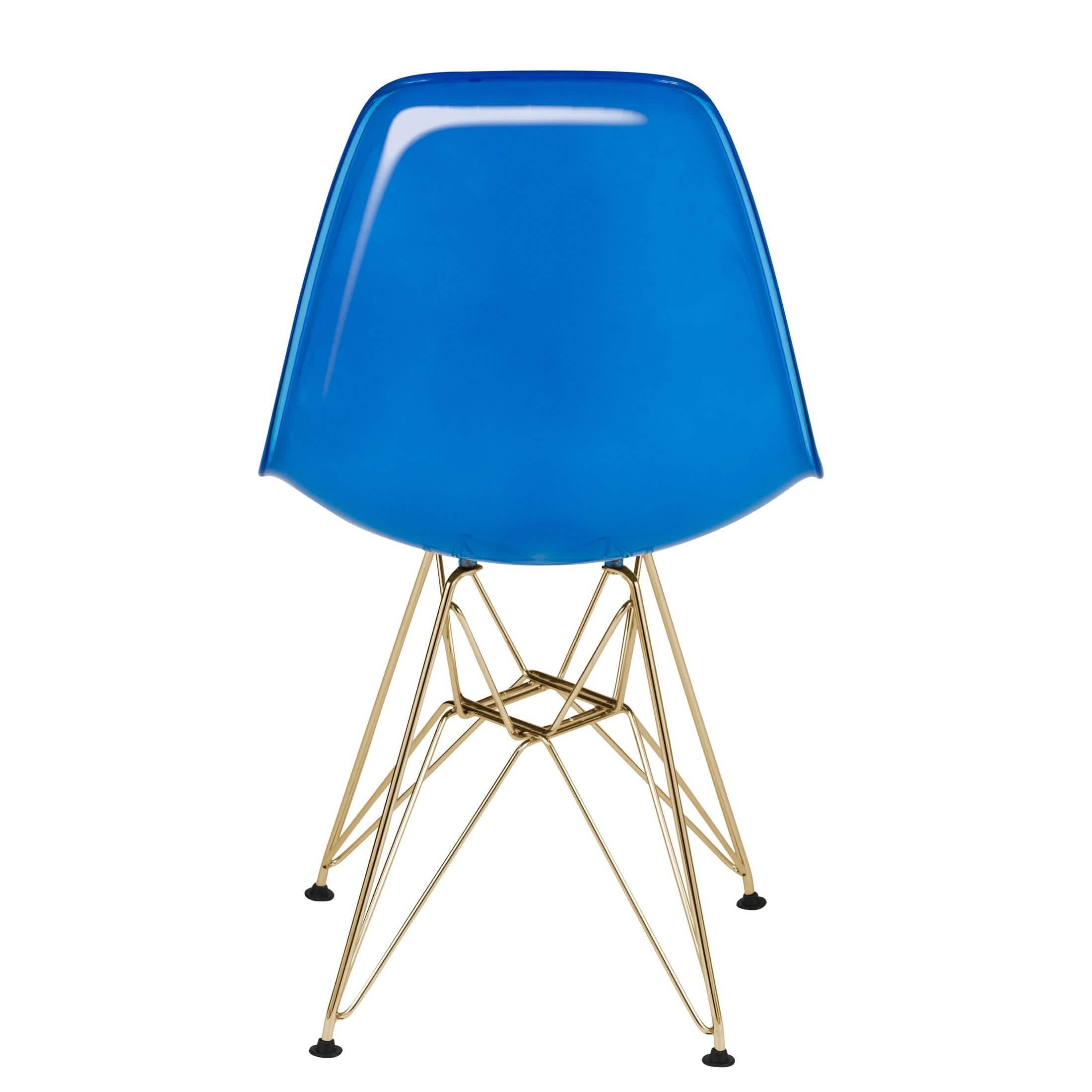 Bristol 5 - Piece Dining Set with 35" Round Dining Table and 4 ABS Plastic Chairs with Gold Base