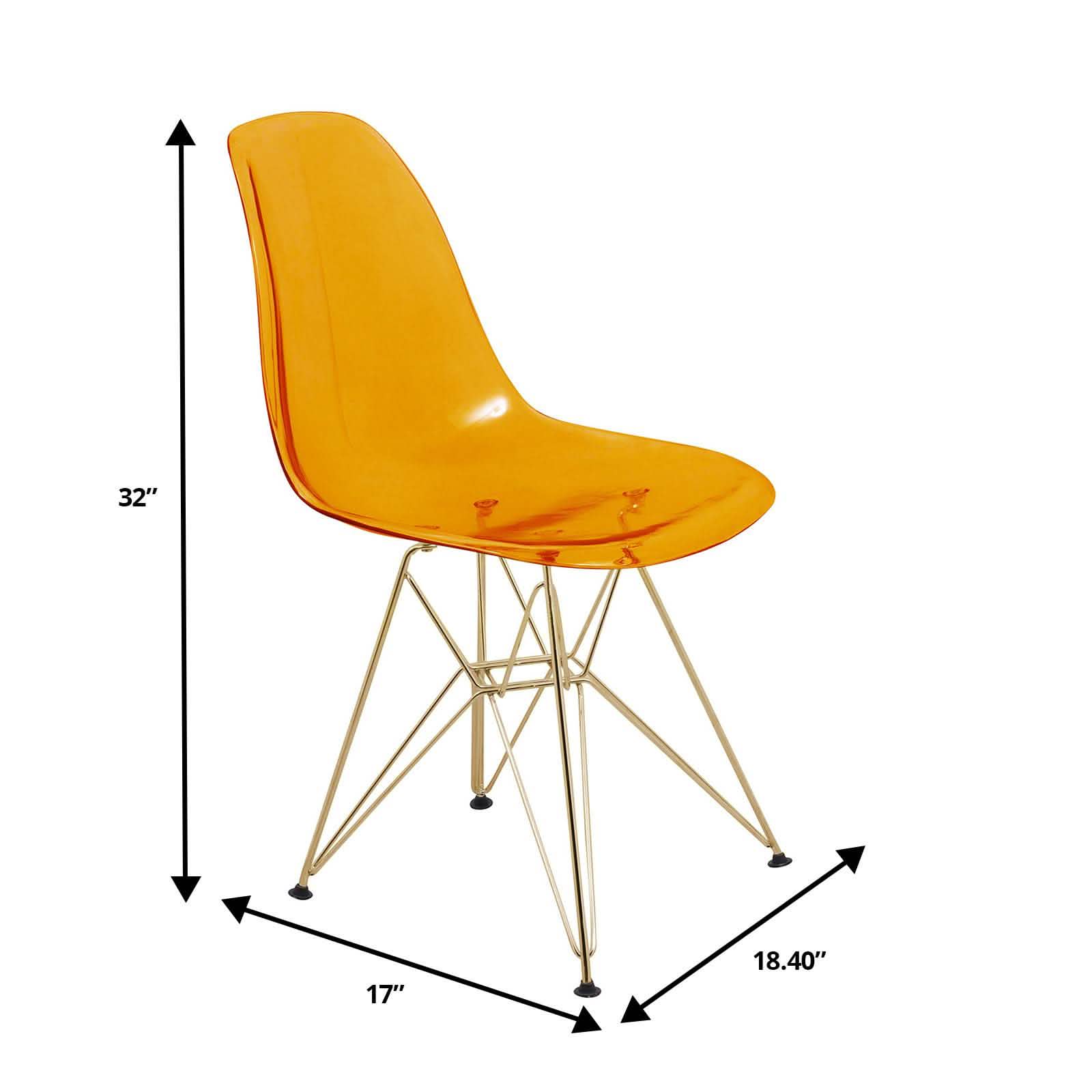 Bristol 5 - Piece Dining Set with 35" Round Dining Table and 4 ABS Plastic Chairs with Gold Base