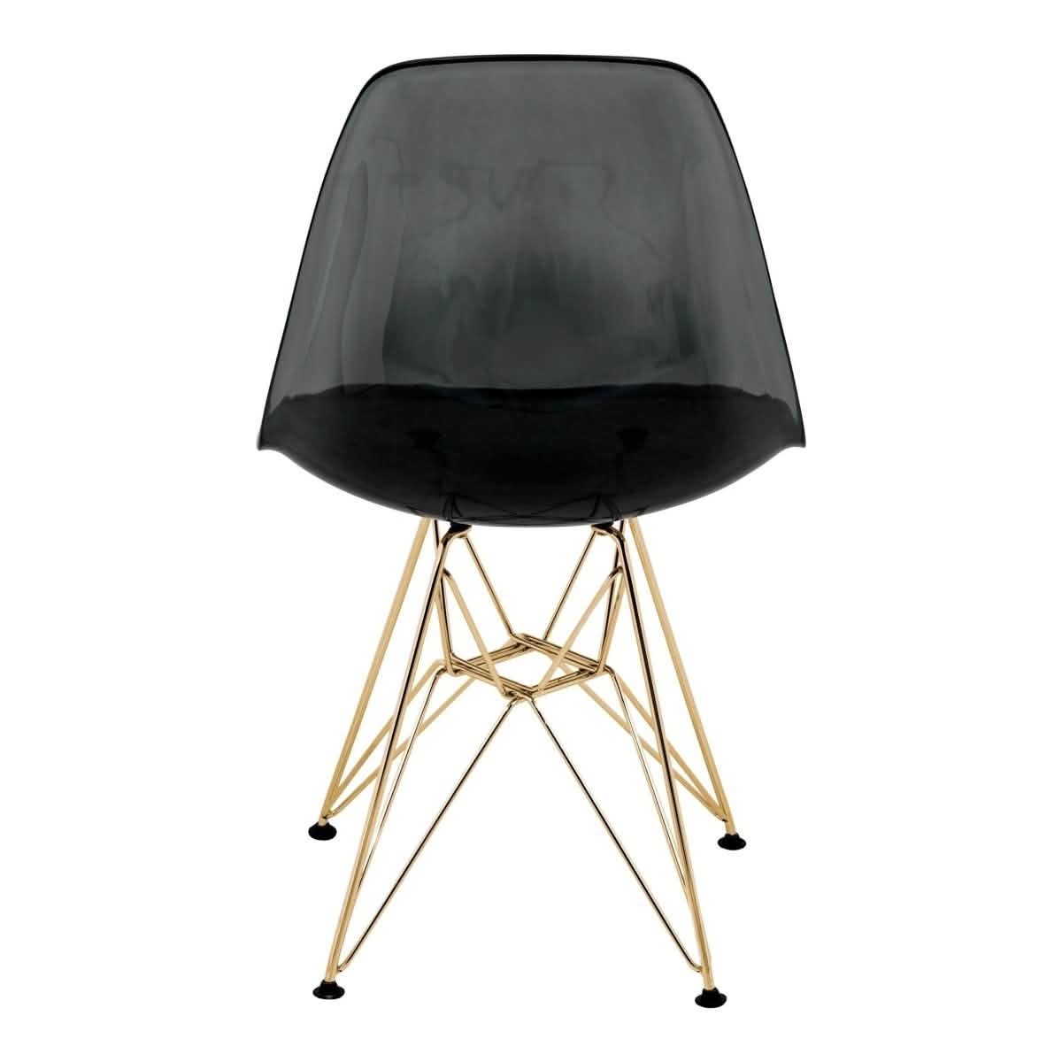 Bristol 5 - Piece Dining Set with 35" Round Dining Table and 4 ABS Plastic Chairs with Gold Base