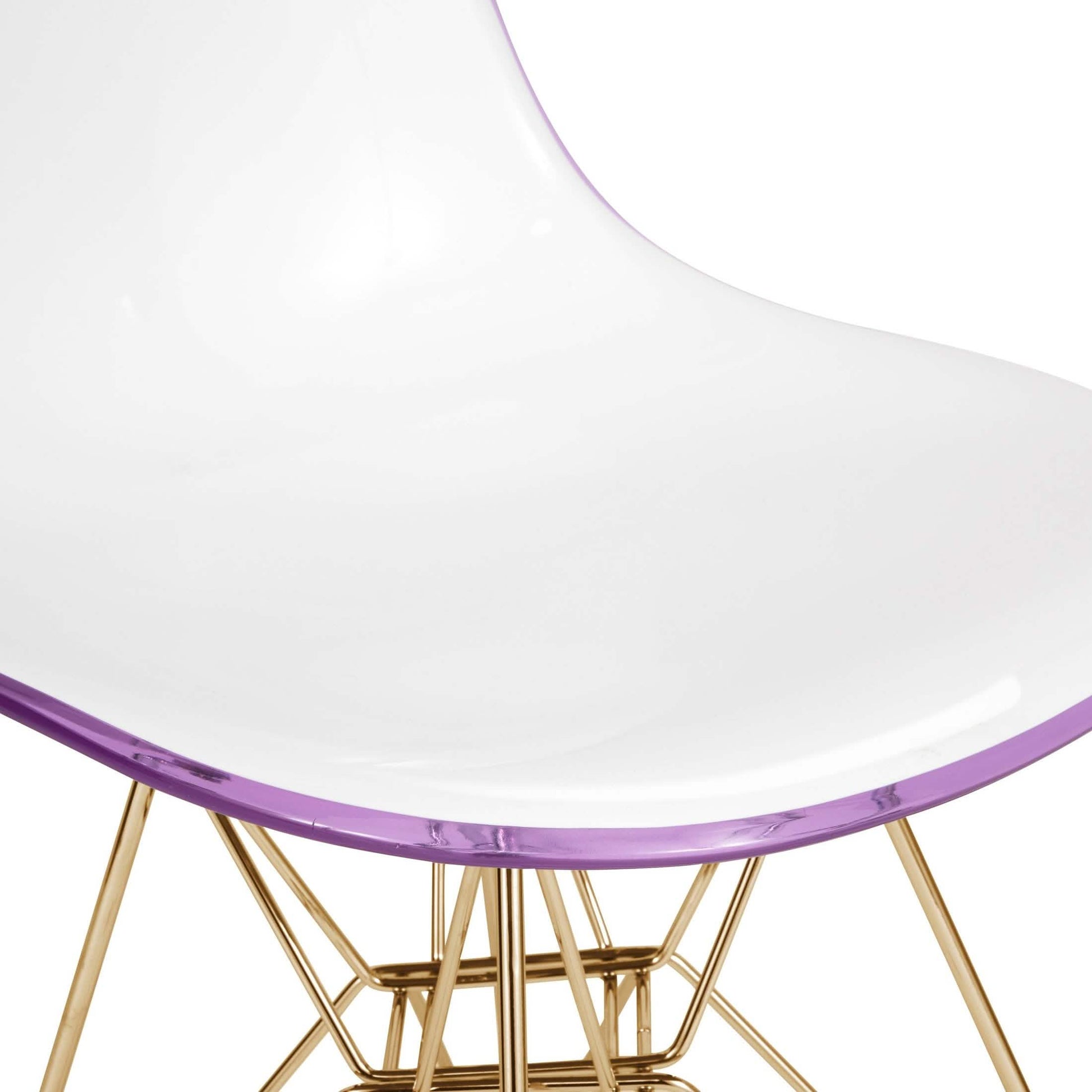 Bristol 5 - Piece Dining Set with 35" Round Dining Table and 4 ABS Plastic Chairs with Gold Base
