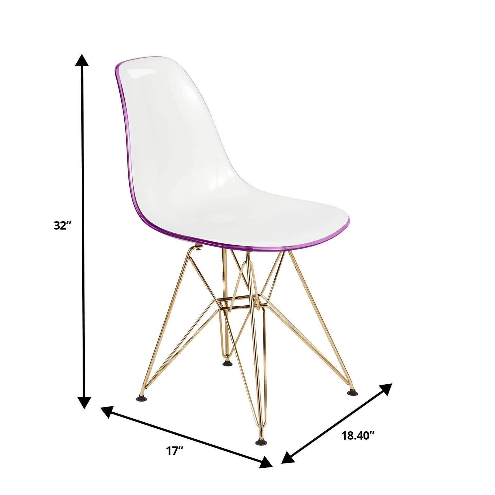 Bristol 5 - Piece Dining Set with 35" Round Dining Table and 4 ABS Plastic Chairs with Gold Base