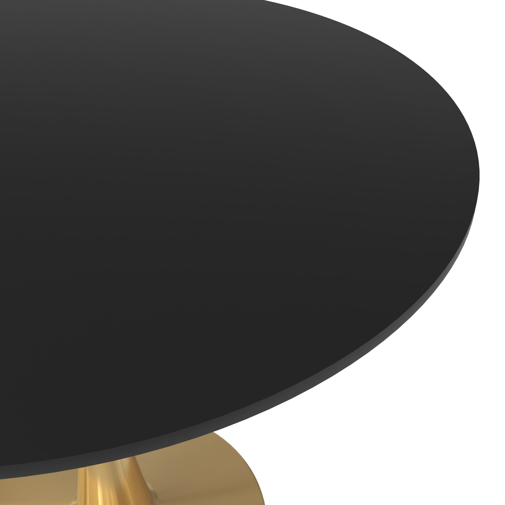 Bristol Round Dining Table with MDF/Sintered Stone Tabletop in Gold Steel