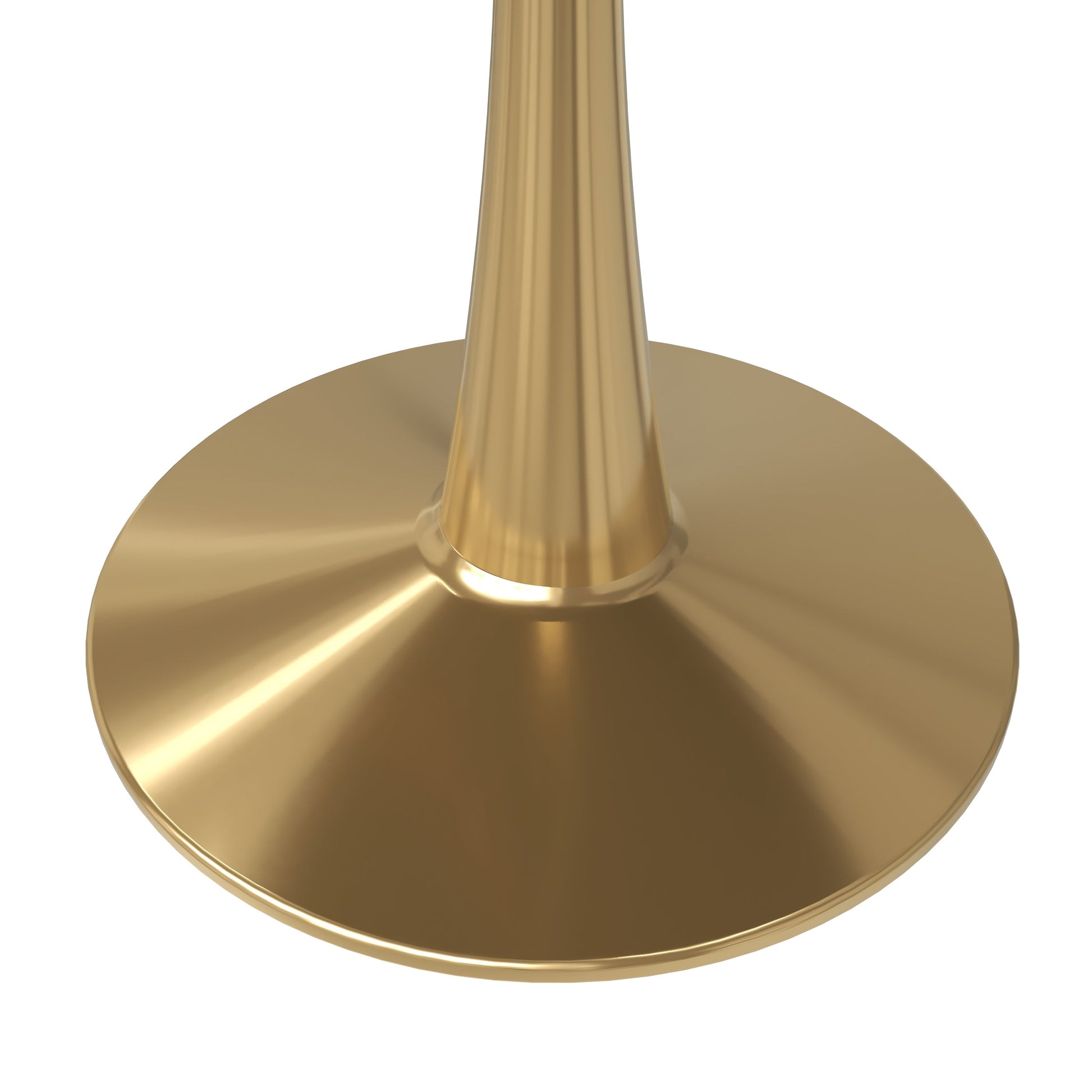 Bristol Round Dining Table with MDF/Sintered Stone Tabletop in Gold Steel