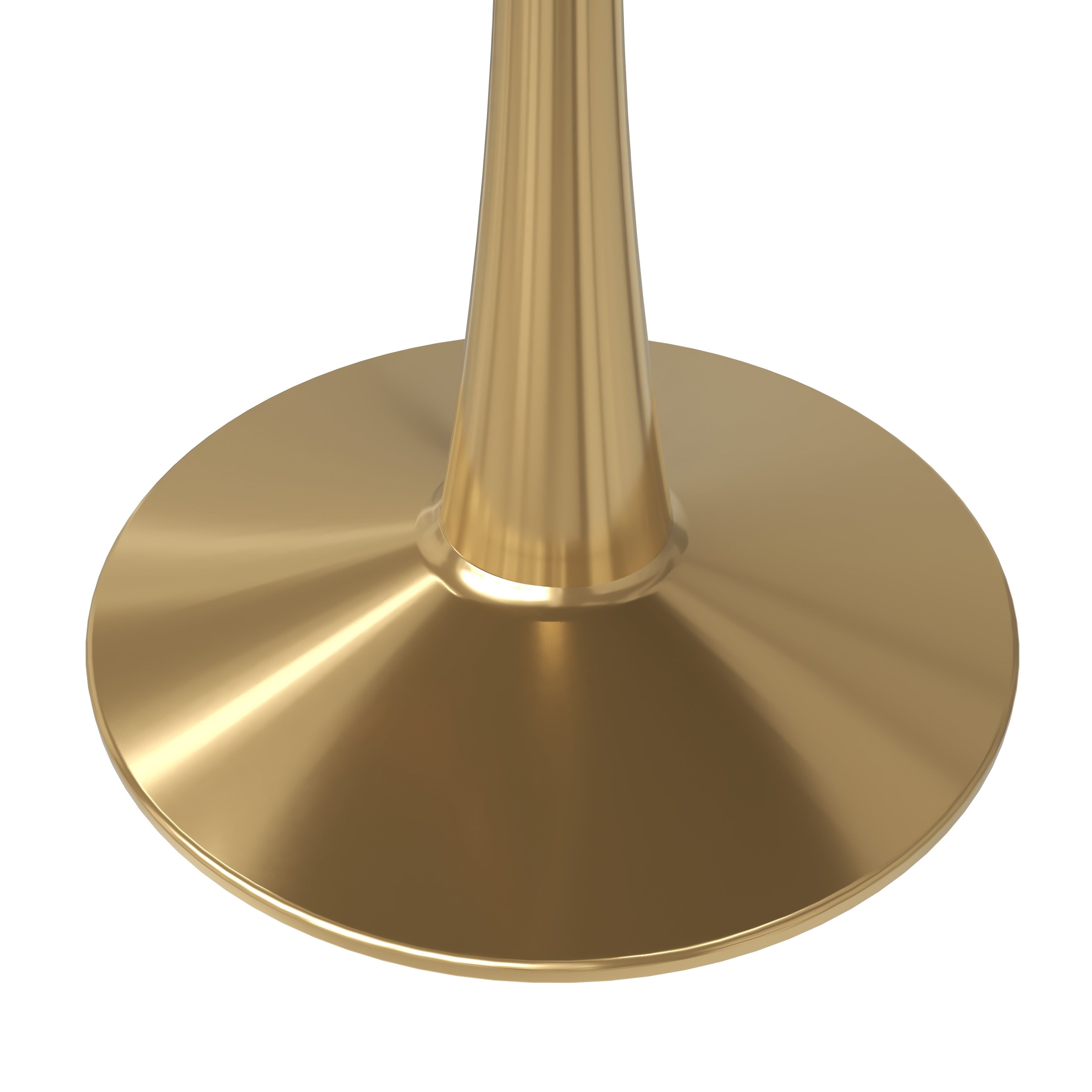 Bristol Round Dining Table with MDF/Sintered Stone Tabletop in Gold Steel