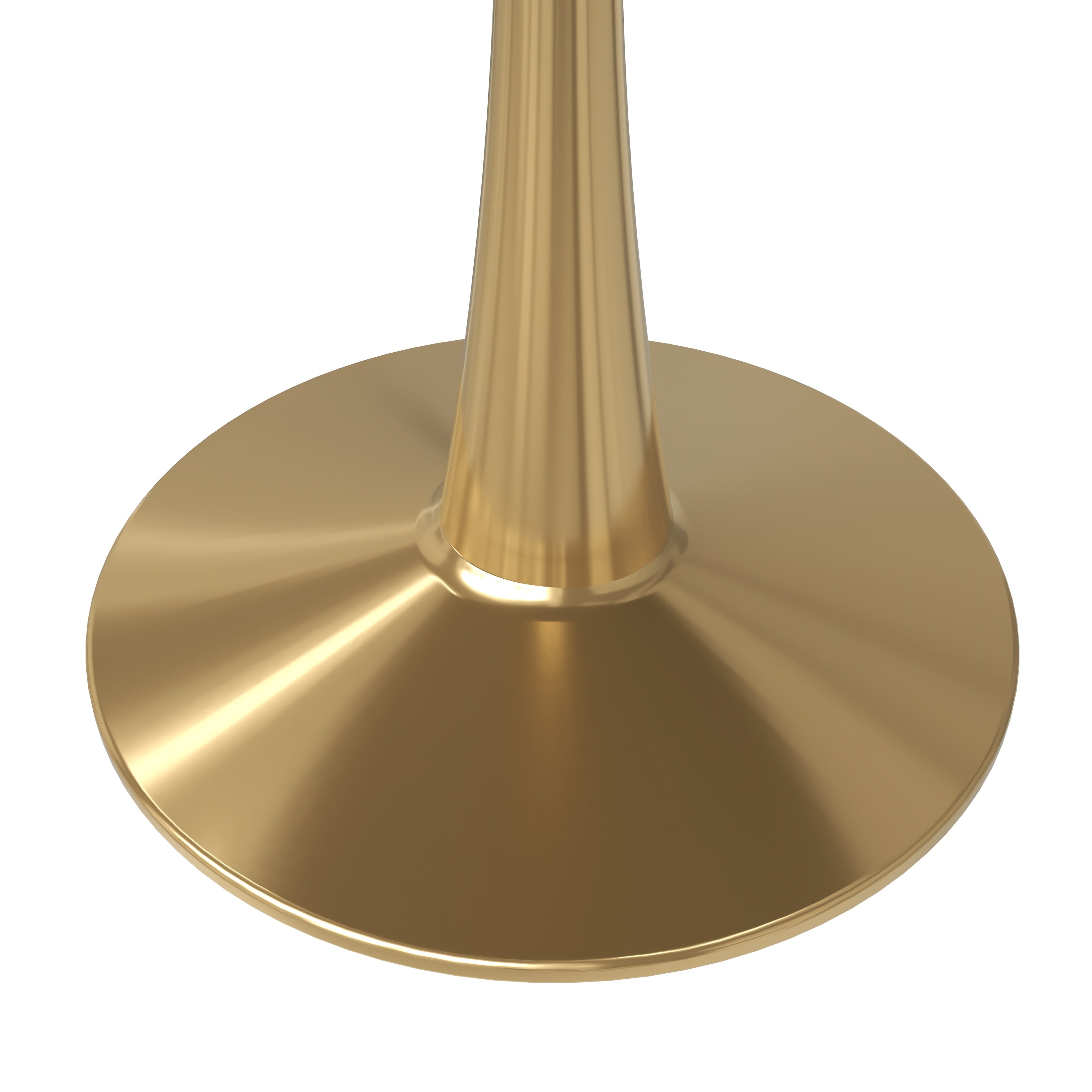 Bristol Round Dining Table with MDF/Sintered Stone Tabletop in Gold Steel