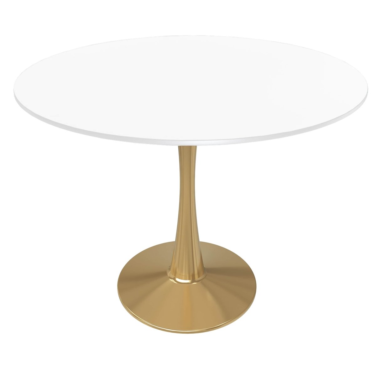 Bristol Round Dining Table with MDF/Sintered Stone Tabletop in Gold Steel