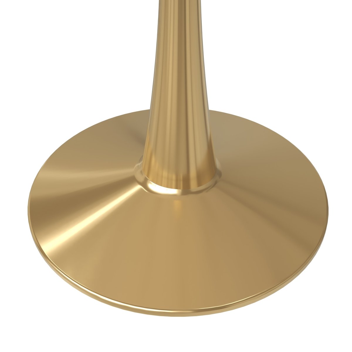Bristol Round Dining Table with MDF/Sintered Stone Tabletop in Gold Steel