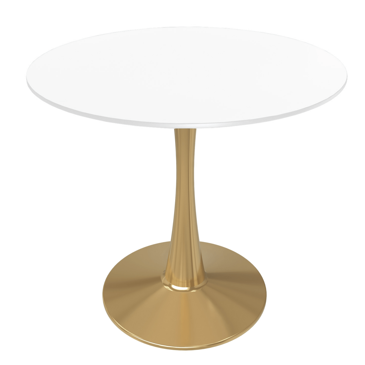 Bristol Round Dining Table with MDF/Sintered Stone Tabletop in Gold Steel