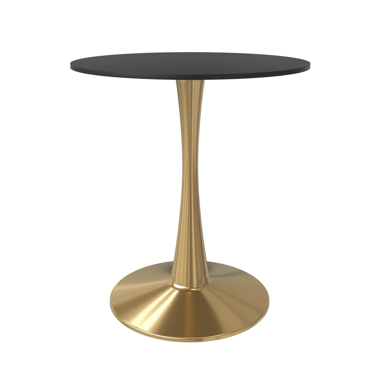 Bristol Round Dining Table with MDF/Sintered Stone Tabletop in Gold Steel