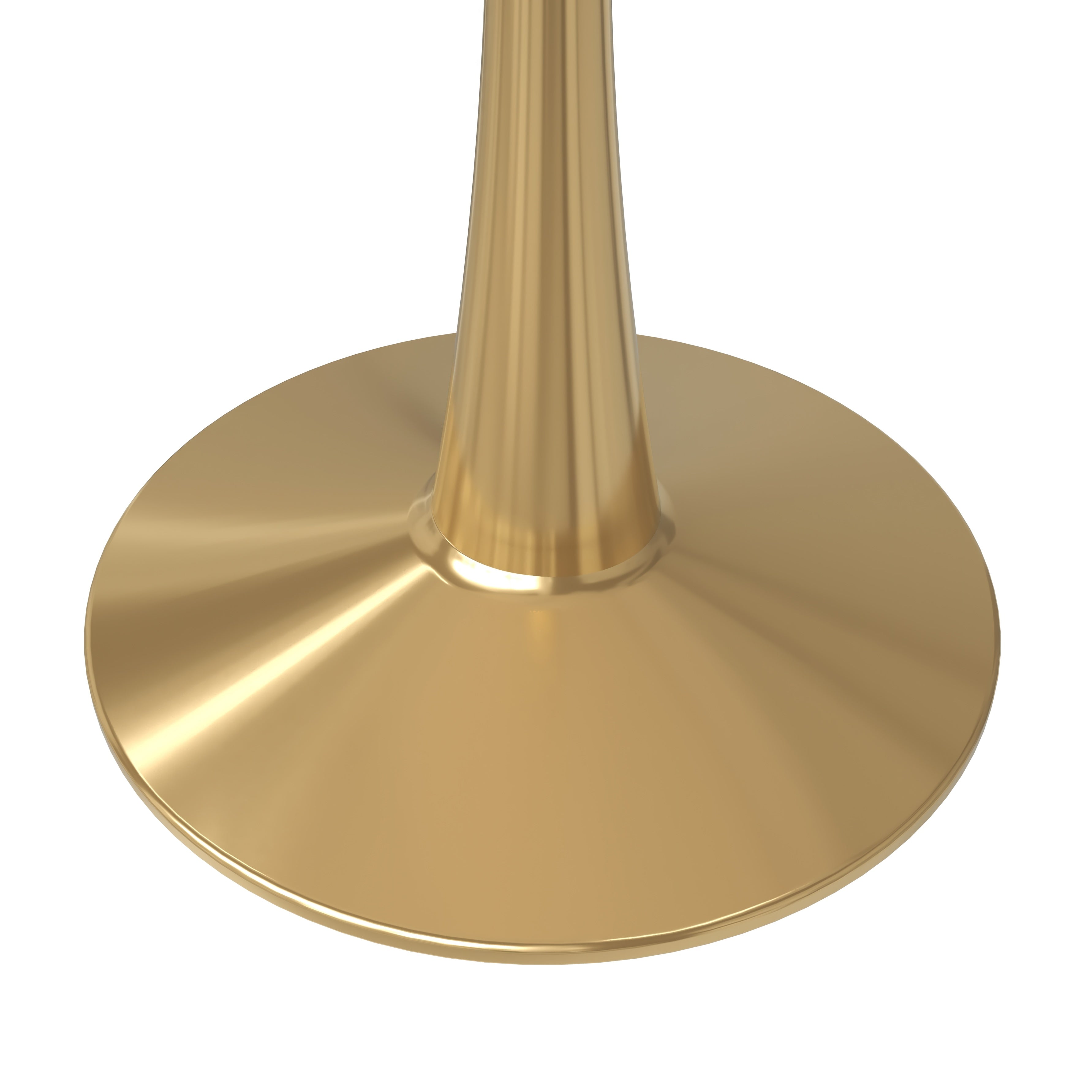 Bristol Round Dining Table with MDF/Sintered Stone Tabletop in Gold Steel