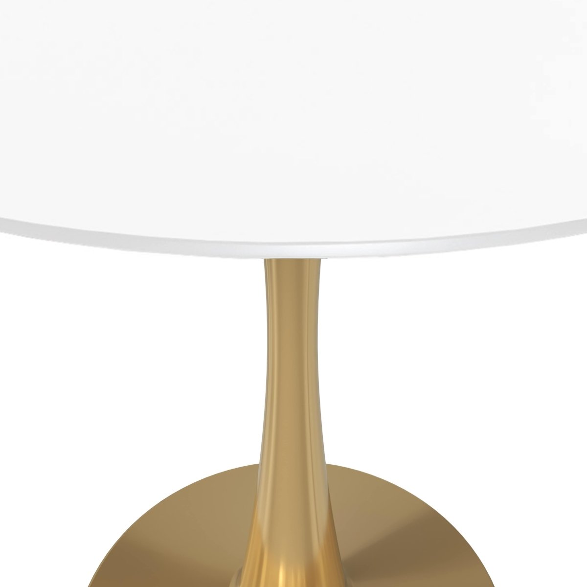Bristol Round Dining Table with MDF/Sintered Stone Tabletop in Gold Steel
