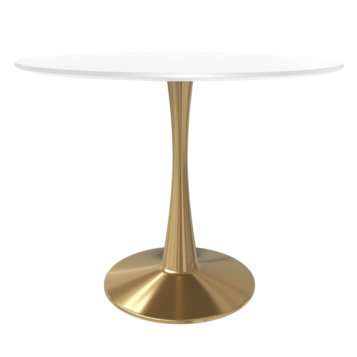 Bristol Round Dining Table with MDF/Sintered Stone Tabletop in Gold Steel