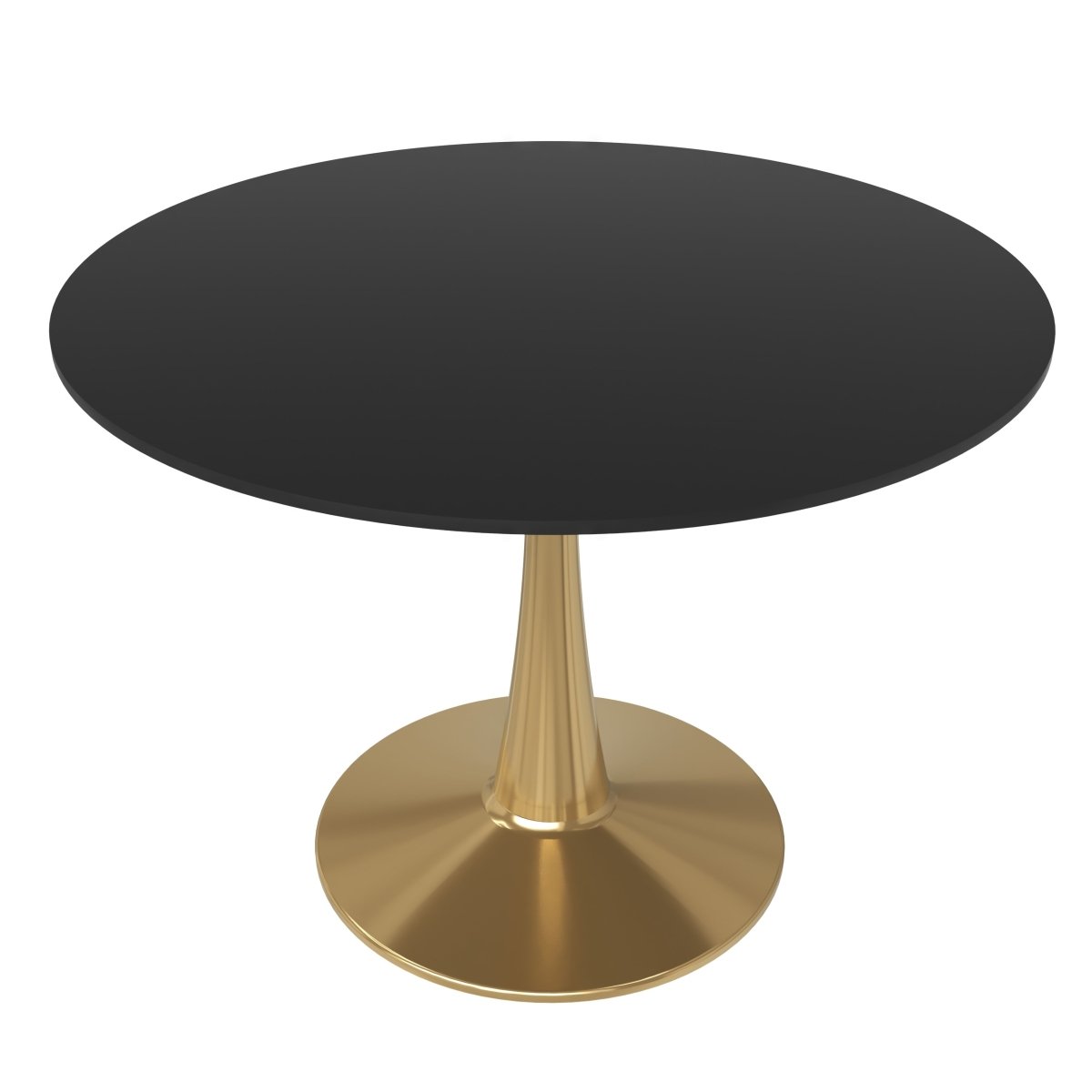 Bristol Round Dining Table with MDF/Sintered Stone Tabletop in Gold Steel