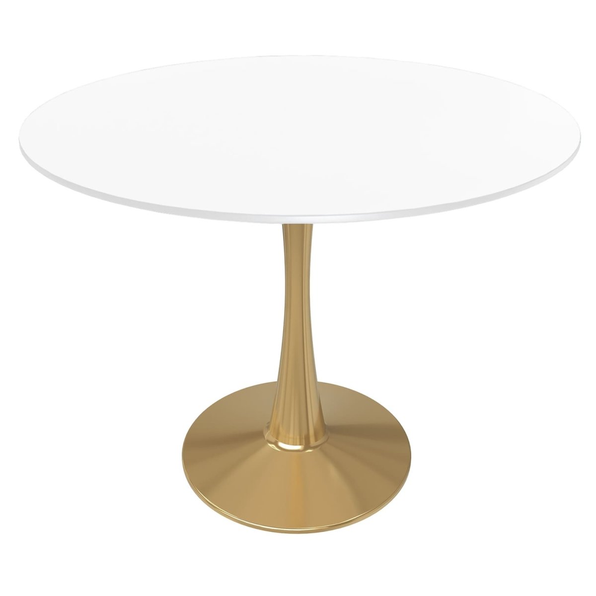 Bristol Round Dining Table with MDF/Sintered Stone Tabletop in Gold Steel