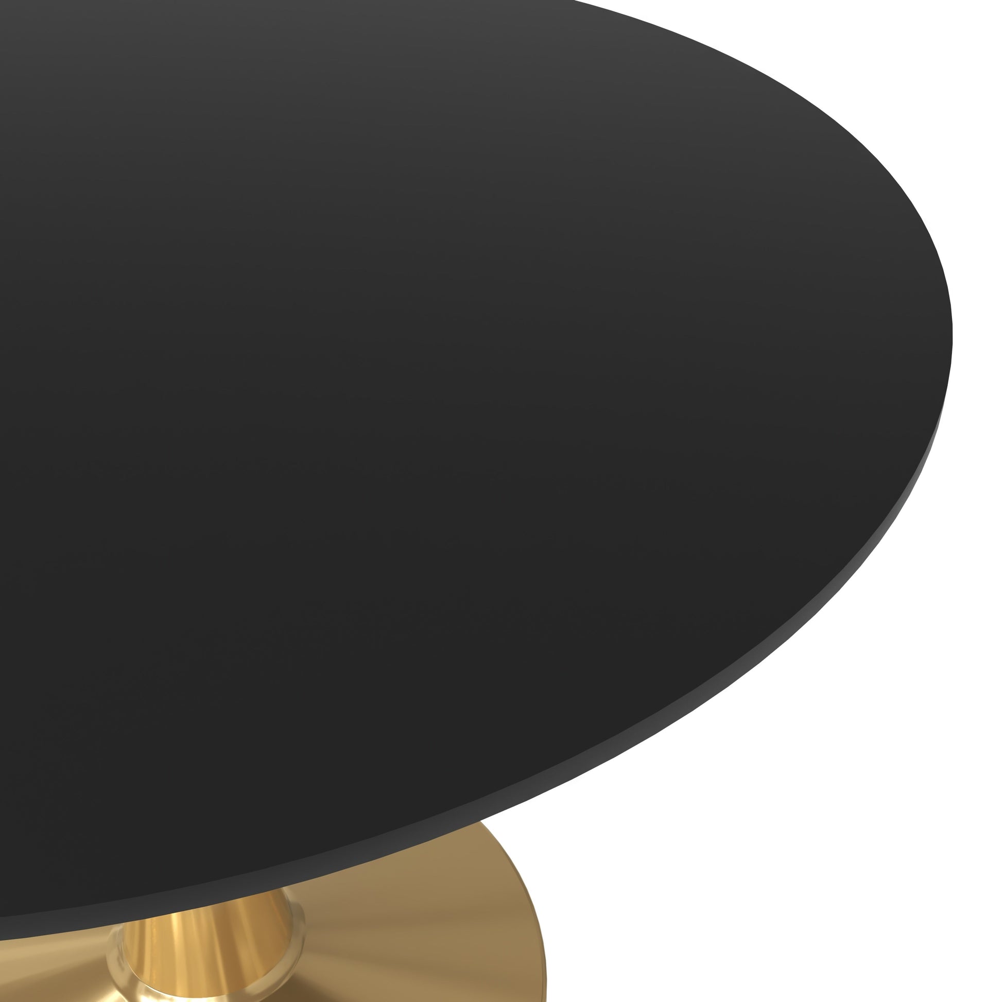 Bristol Round Dining Table with MDF/Sintered Stone Tabletop in Gold Steel