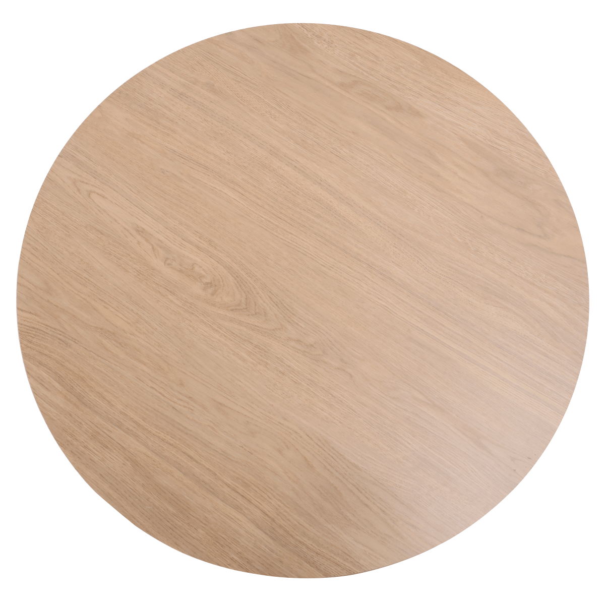 Bristol Round Dining Table with MDF/Sintered Stone/Glass Wood Tabletop in White Steel