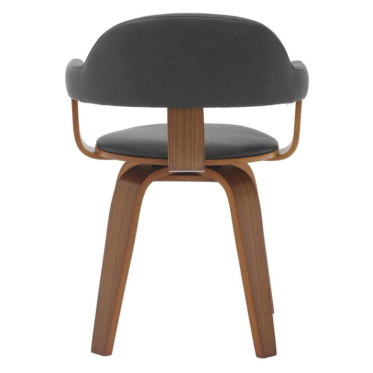 Brivo Modern Wooden Dining Chair With Walnut Color Frame