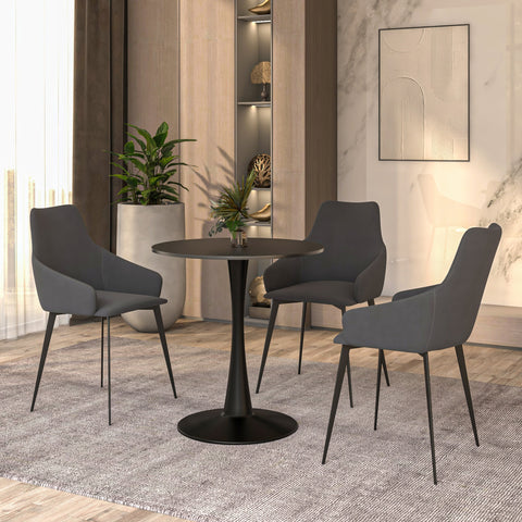 Bristol Round Dining Table Collection in Black Steel