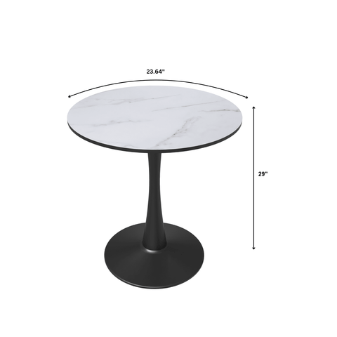 Bristol Round Dining Table Collection in Black Steel