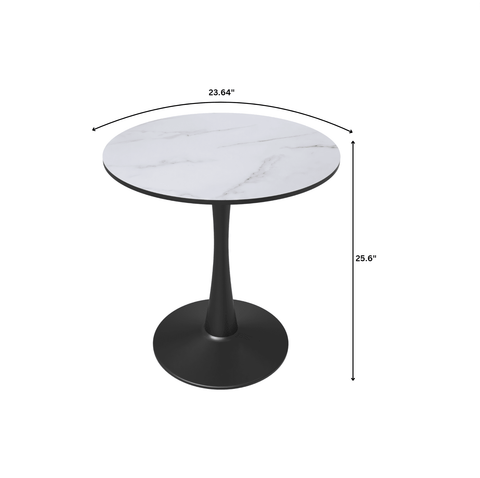 Bristol Round Dining Table Collection in Black Steel