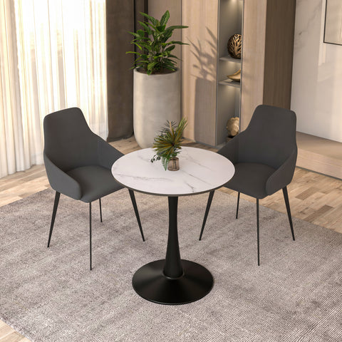 Bristol Round Dining Table Collection in Black Steel