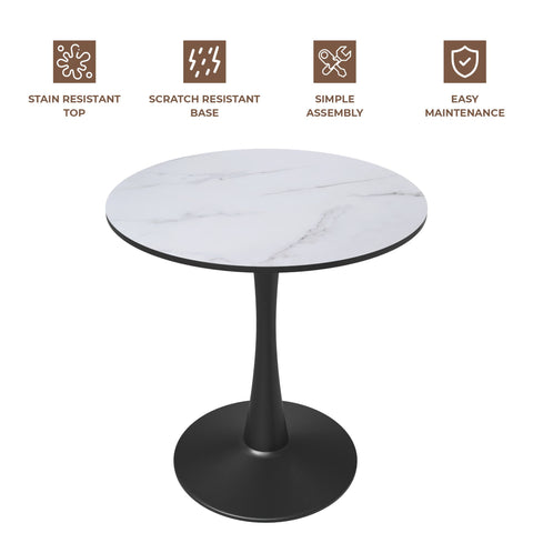 Bristol Round Dining Table Collection in Black Steel