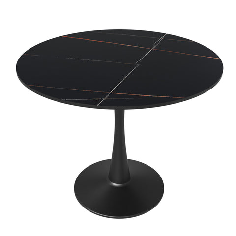 Bristol Round Dining Table Collection in Black Steel