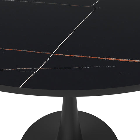 Bristol Round Dining Table Collection in Black Steel