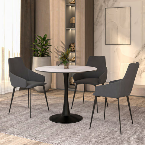 Bristol Round Dining Table Collection in Black Steel