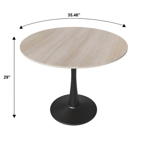 Bristol Round Dining Table Collection in Black Steel