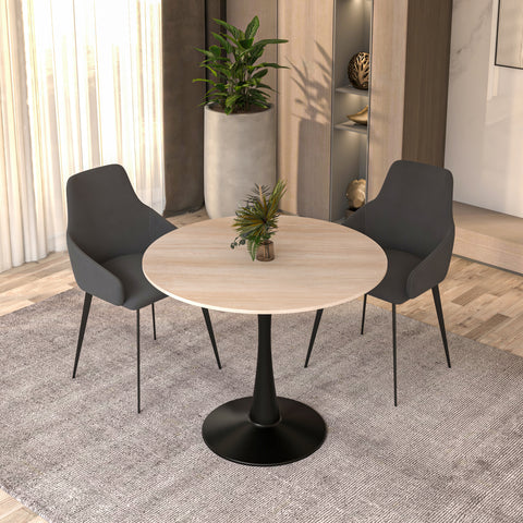 Bristol Round Dining Table Collection in Black Steel