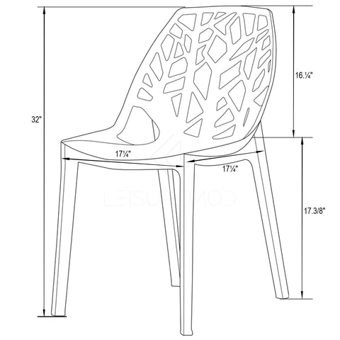 Cornelia Modern ABS Plastic Dining Side Chair