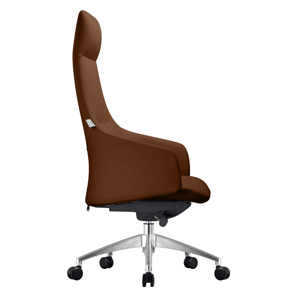 Celeste High - Back Office Chair in Upholstered Leather and Iron Base with Swivel and Tilt