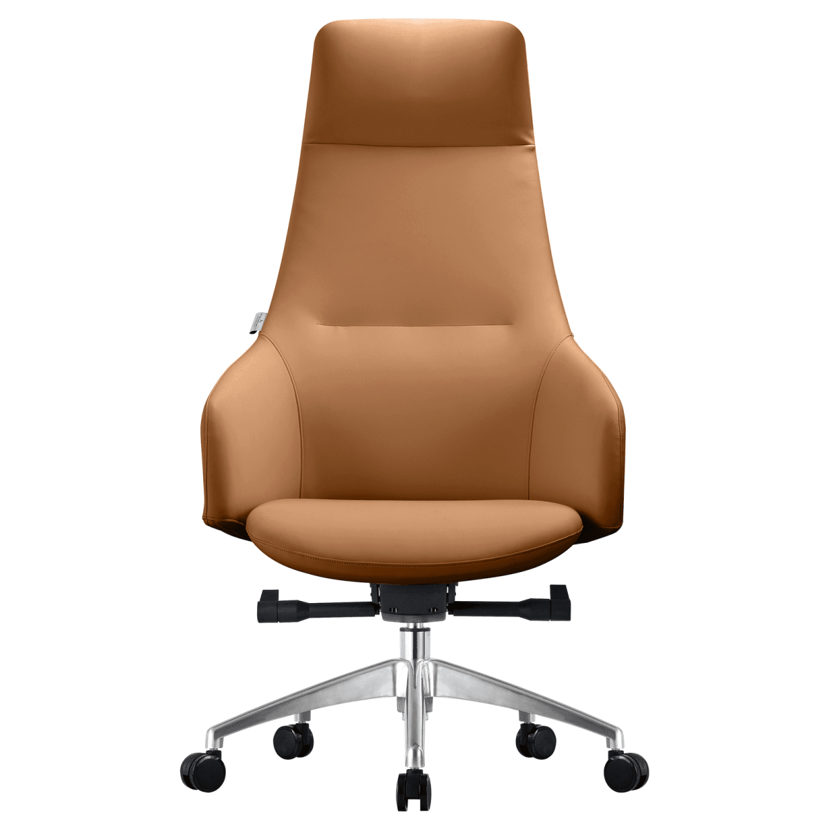 Celeste High - Back Office Chair in Upholstered Leather and Iron Base with Swivel and Tilt
