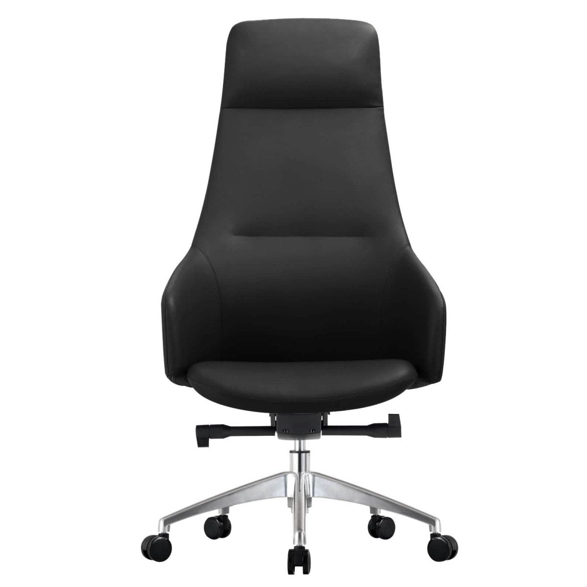 Celeste High - Back Office Chair in Upholstered Leather and Iron Base with Swivel and Tilt