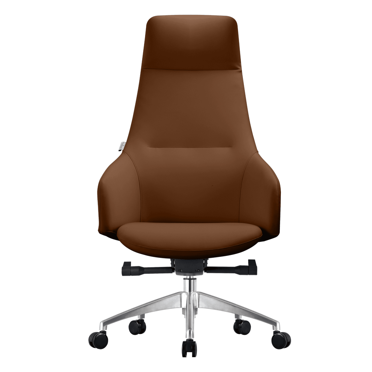 Celeste High - Back Office Chair in Upholstered Leather and Iron Base with Swivel and Tilt