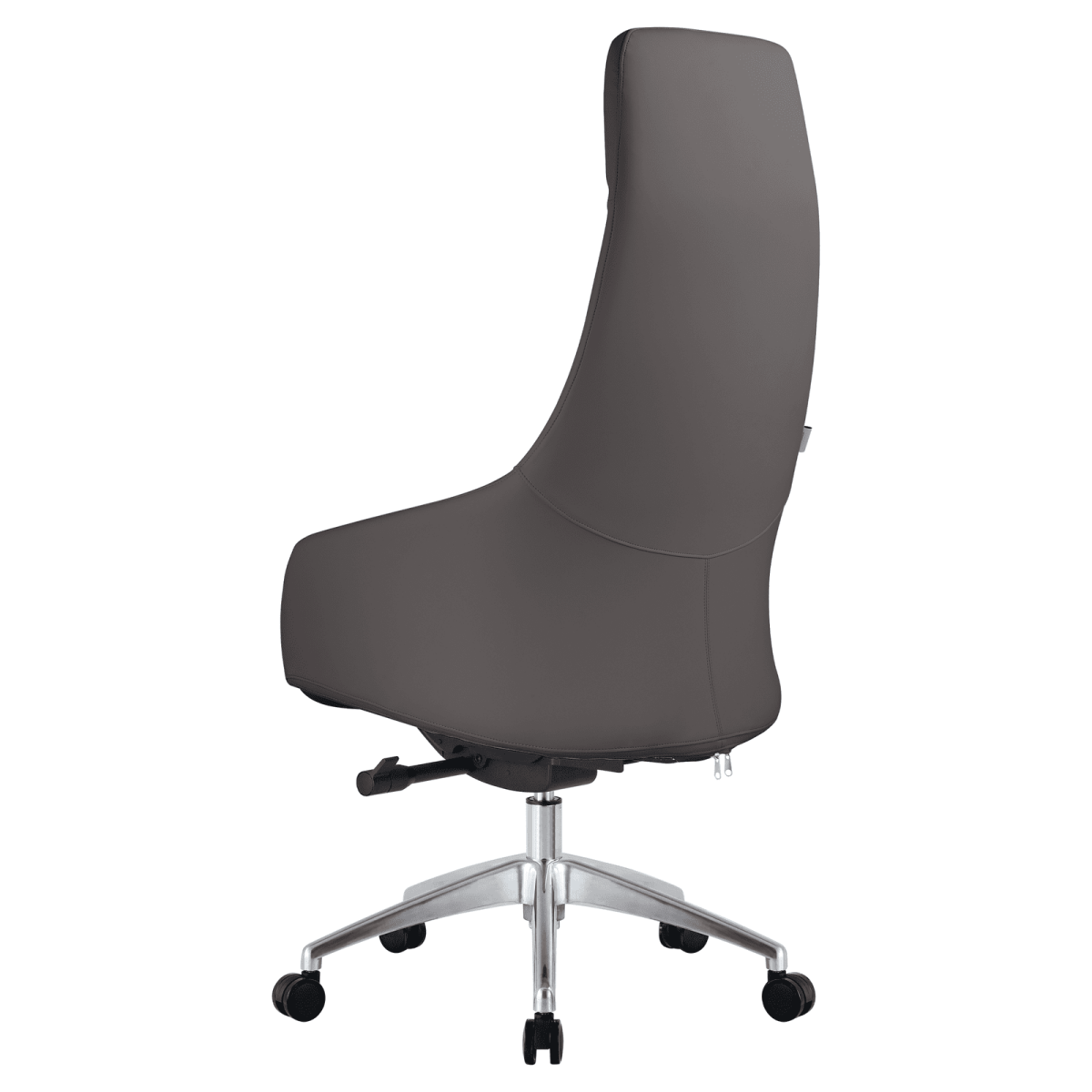 Celeste High - Back Office Chair in Upholstered Leather and Iron Base with Swivel and Tilt