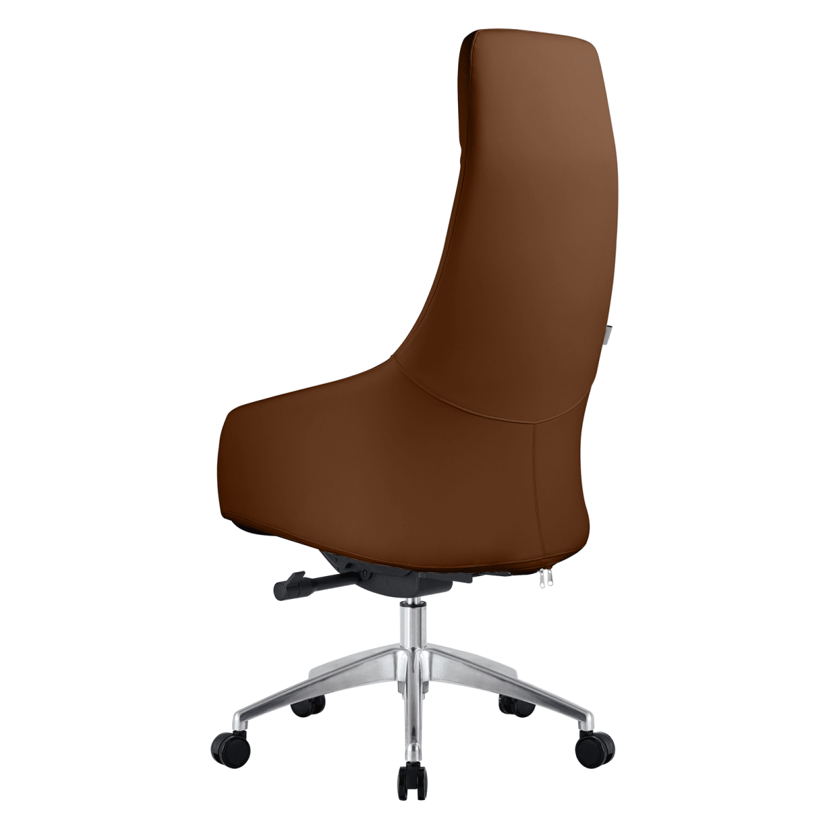 Celeste High - Back Office Chair in Upholstered Leather and Iron Base with Swivel and Tilt