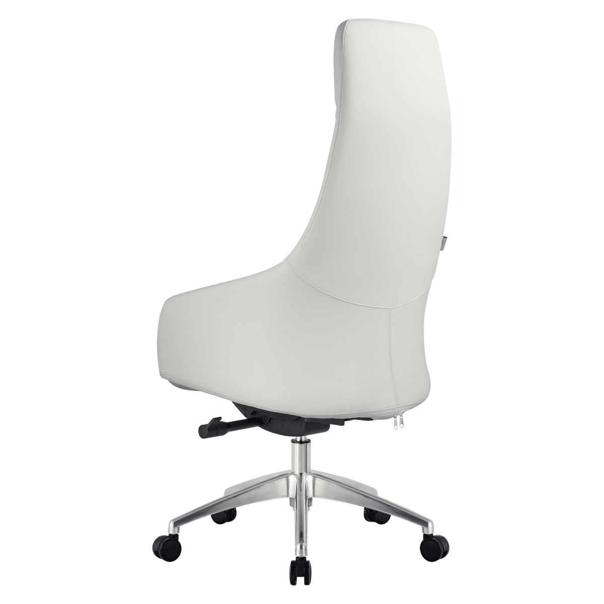 Celeste High - Back Office Chair in Upholstered Leather and Iron Base with Swivel and Tilt