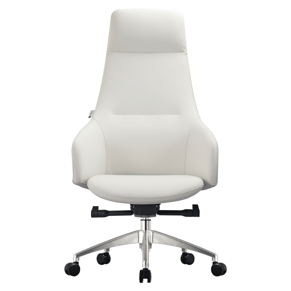 Celeste High - Back Office Chair in Upholstered Leather and Iron Base with Swivel and Tilt