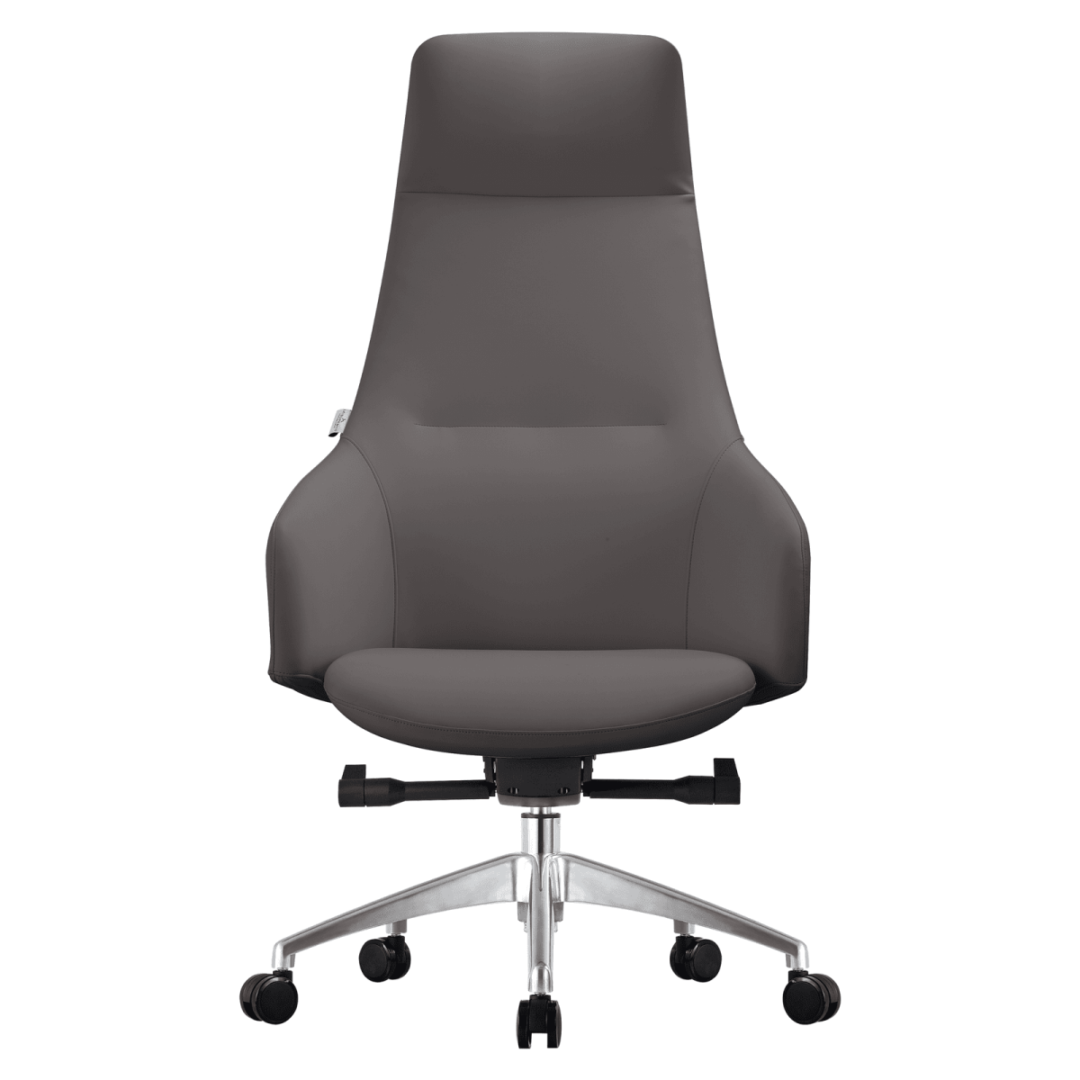 Celeste High - Back Office Chair in Upholstered Leather and Iron Base with Swivel and Tilt